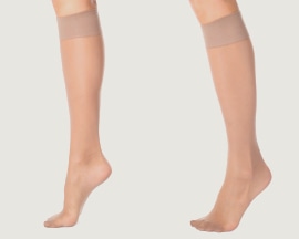 Ženske noge s preventivnim čarapama za sprječavanje venske insuficijencije
