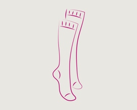 Ikona kompresivnih čarapa za prevenciju tromboze